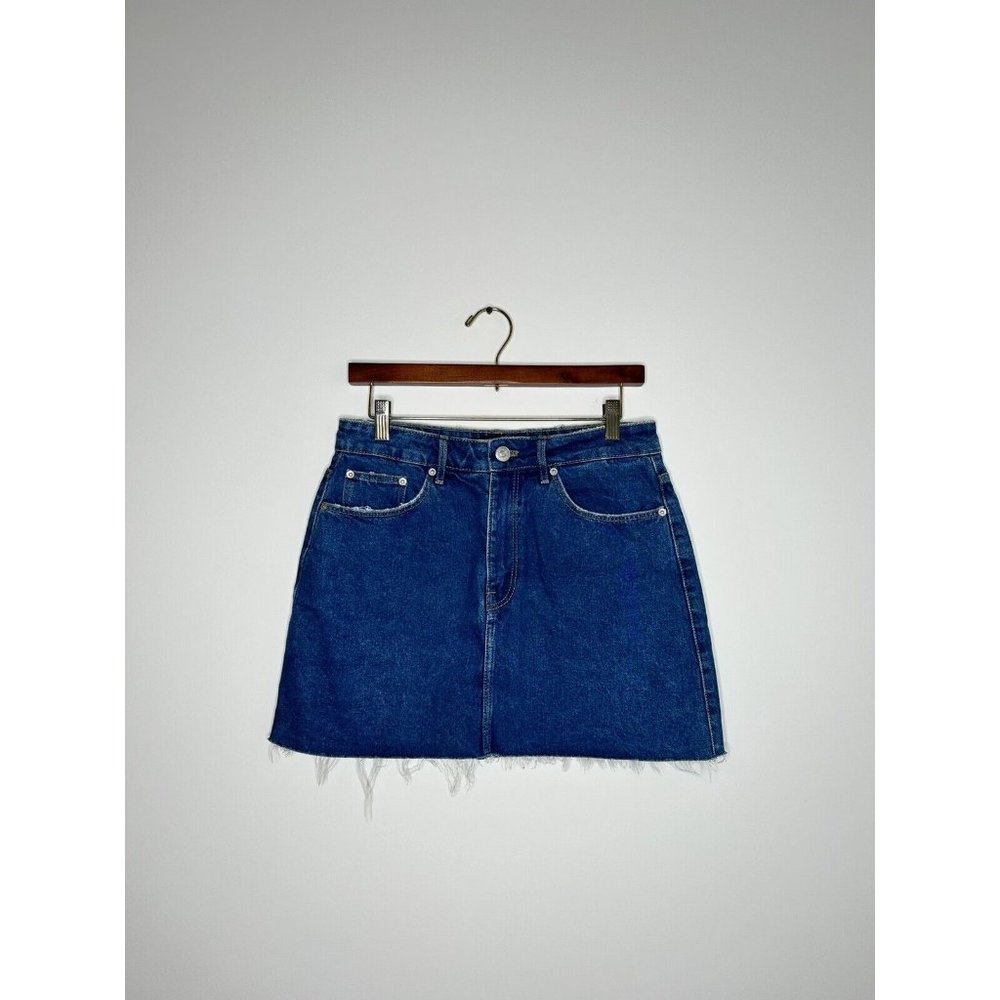 Zara Women's Size M Mid-Wash Short Mini Denim Skirt